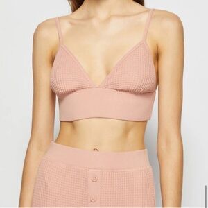 Jonathan Simkhai Juliette Waffle Bralette Bra Top Chai